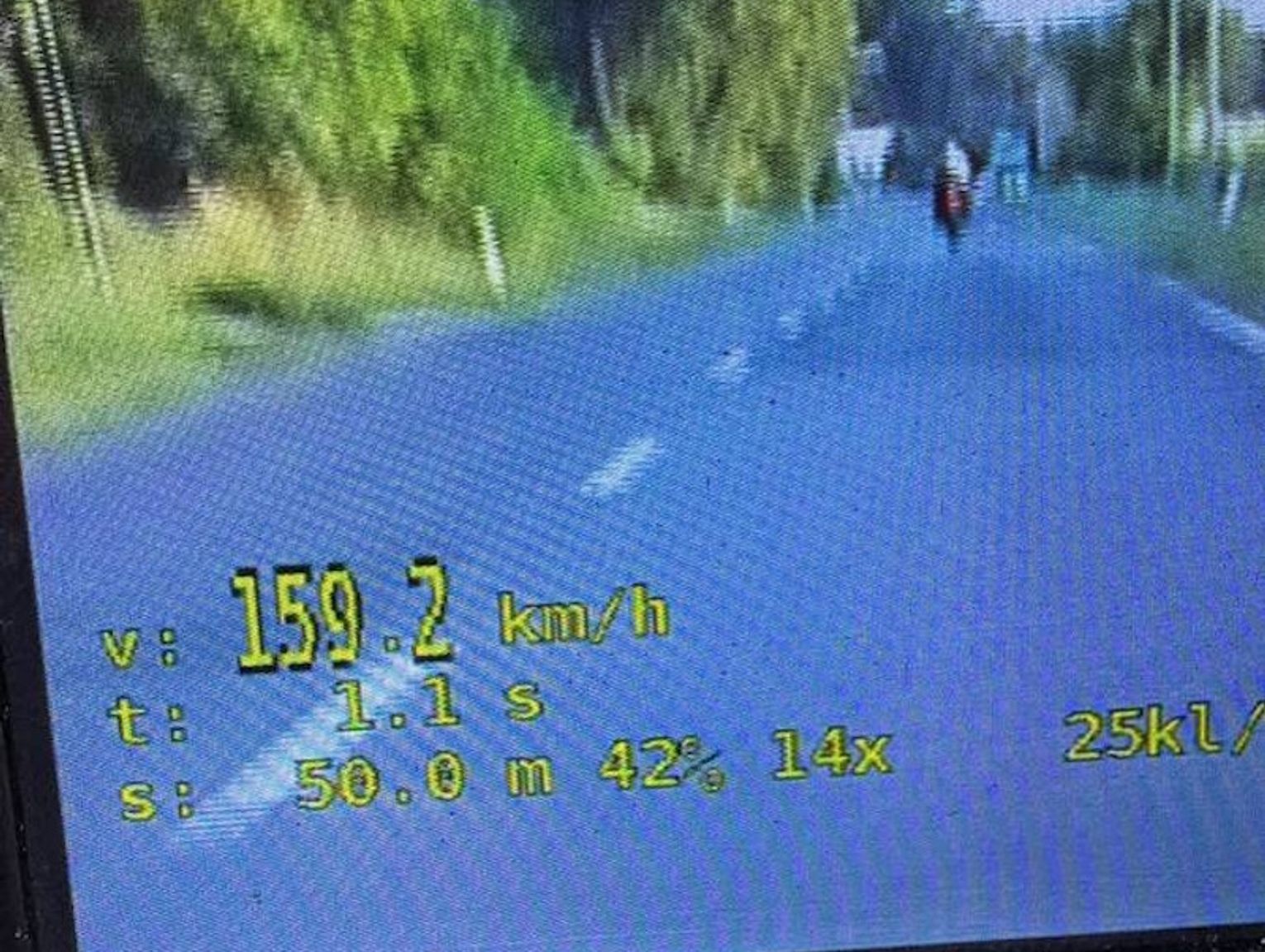 Jechał motocyklem z prędkością 159 km/h w terenie zabudowanym. 38-latek stracił prawo jazdy