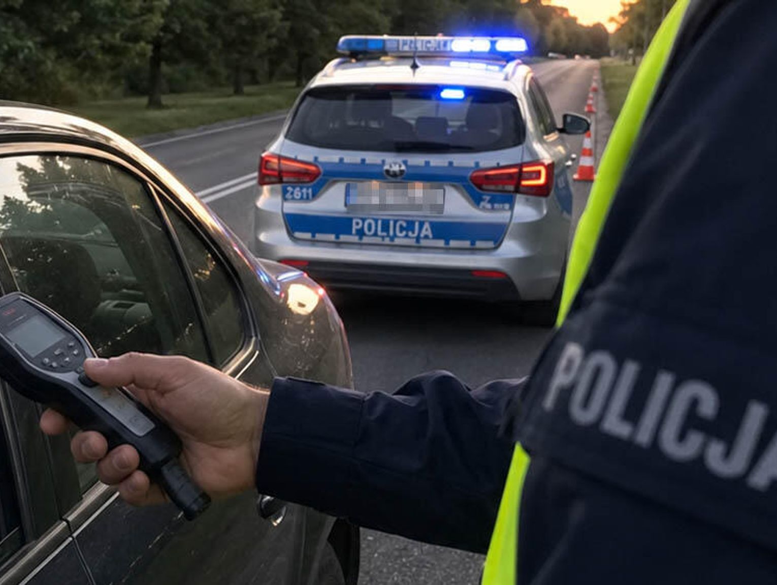 Kompletnie pijany mieszkaniec naszego powiatu wpadł podczas akcji policji. Miał blisko 2 promile