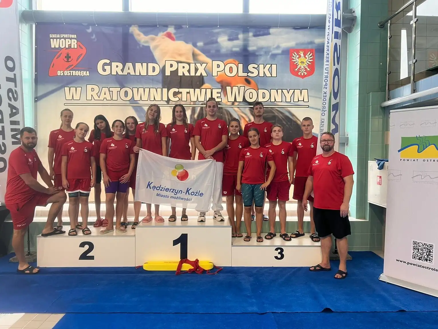 Ratownicy MUKS WOPR Kędzierzyn-Koźle zdobyli 21 medali na zawodach Grand Prix Polski w Ostrołęce