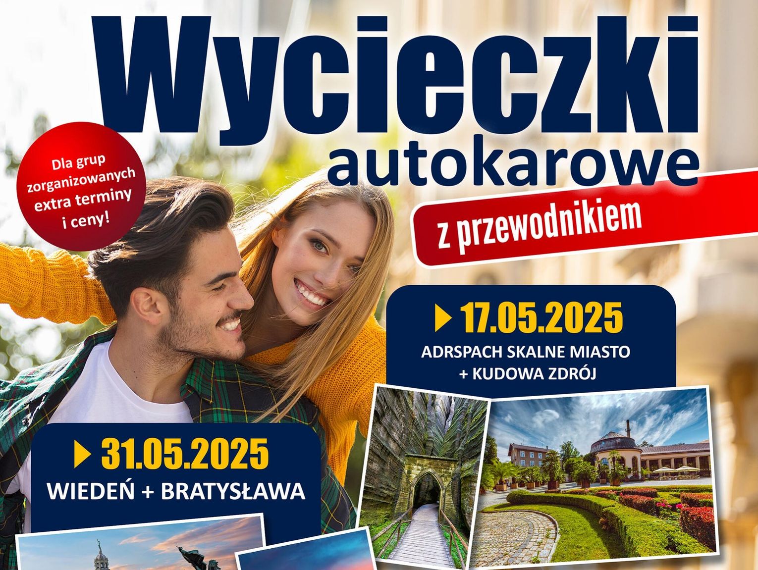 Rozdajemy podwójne zaproszenia o wartości aż 500 zł na wycieczki do Pragi/Wiednia/Bratysławy/Skalnego Miasta Adrspach