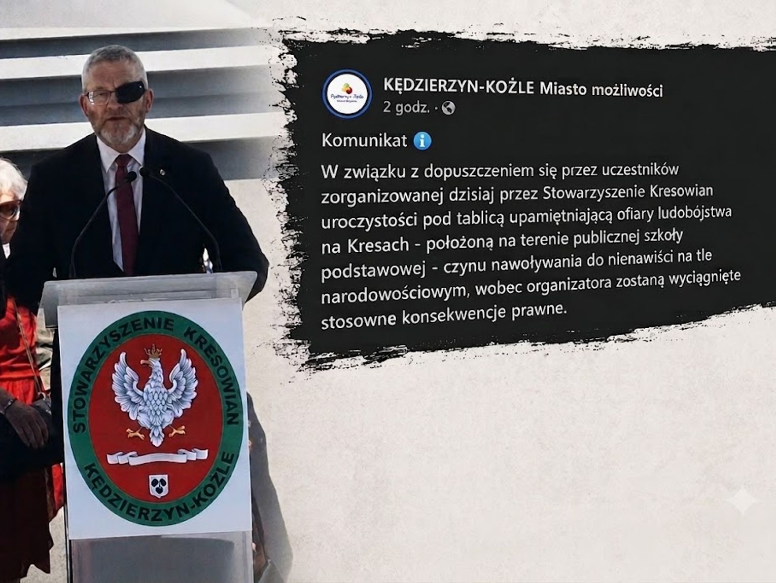 Kontrowersje po uroczystościach z udziałem Grzegorza Brauna w Kędzierzynie-Koźlu. Miasto reaguje i zapowiada kroki prawne