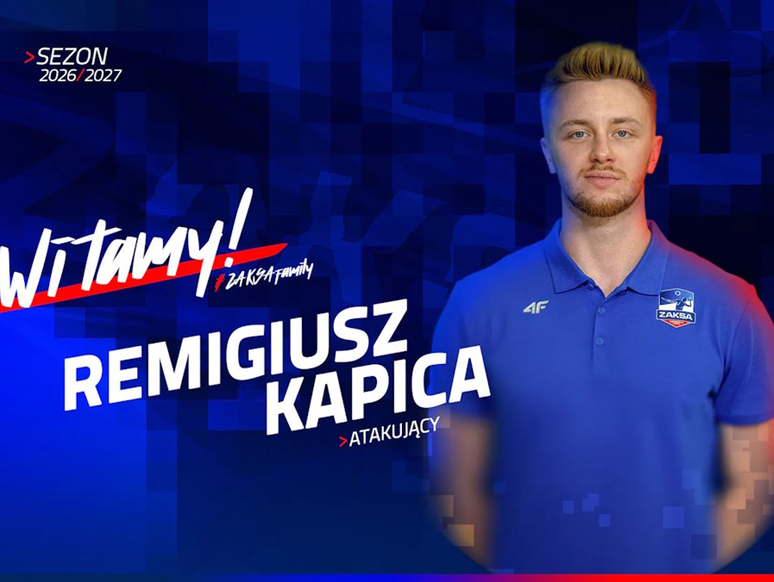 ZAKSA ogłosiła pierwszy transfer do klubu. Do drużyny dołączył atakujący Remigiusz Kapica