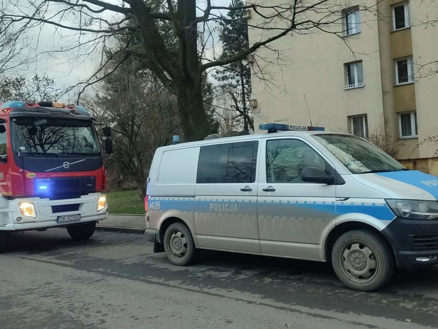 Zapach gazu postawił służby na nogi. Interwencja strażaków przy ul. Archimedesa w Koźlu