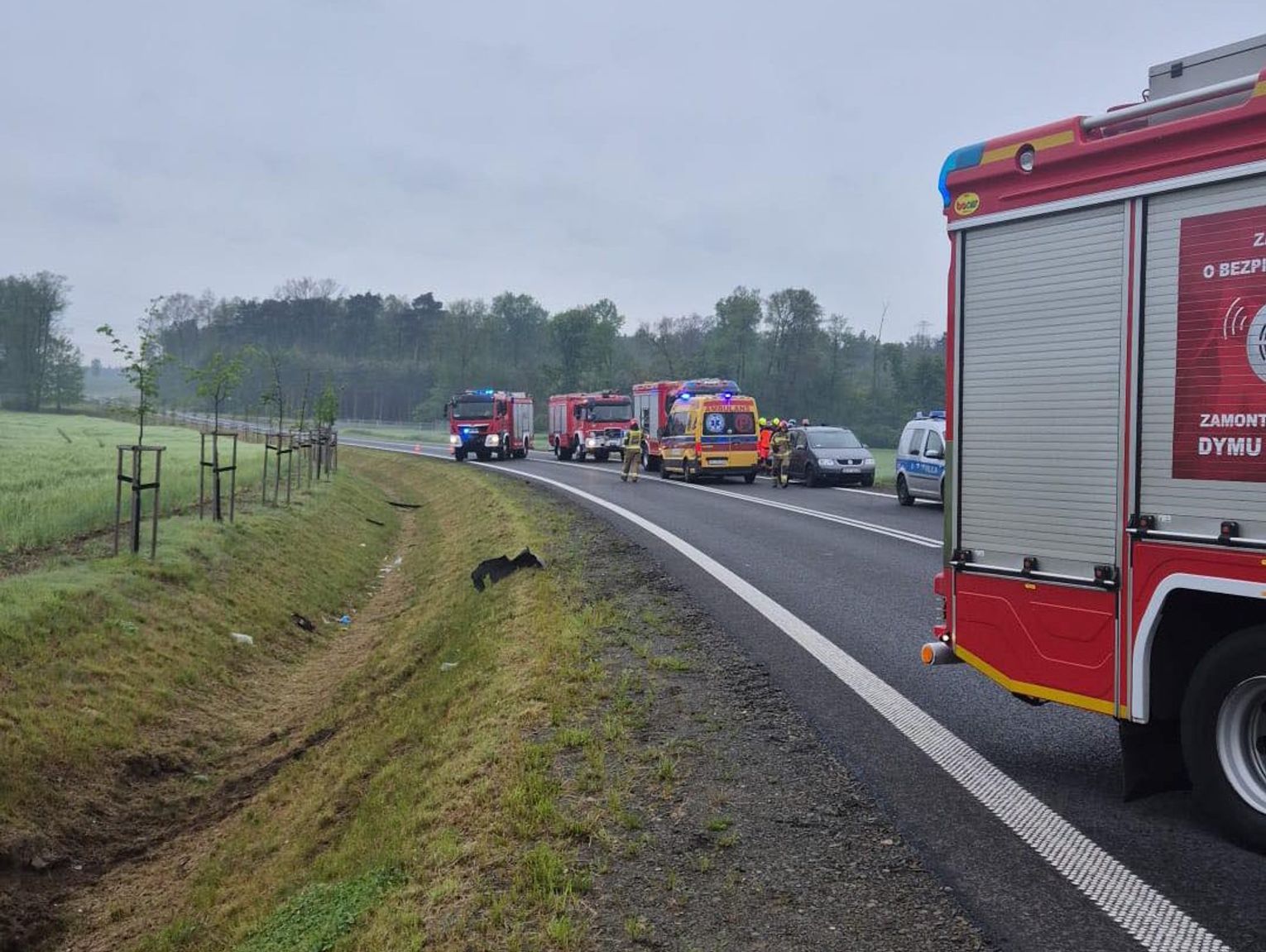 Zderzenie dwóch osobówek na obwodnicy Kędzierzyna-Koźla. Jedna osoba została ranna