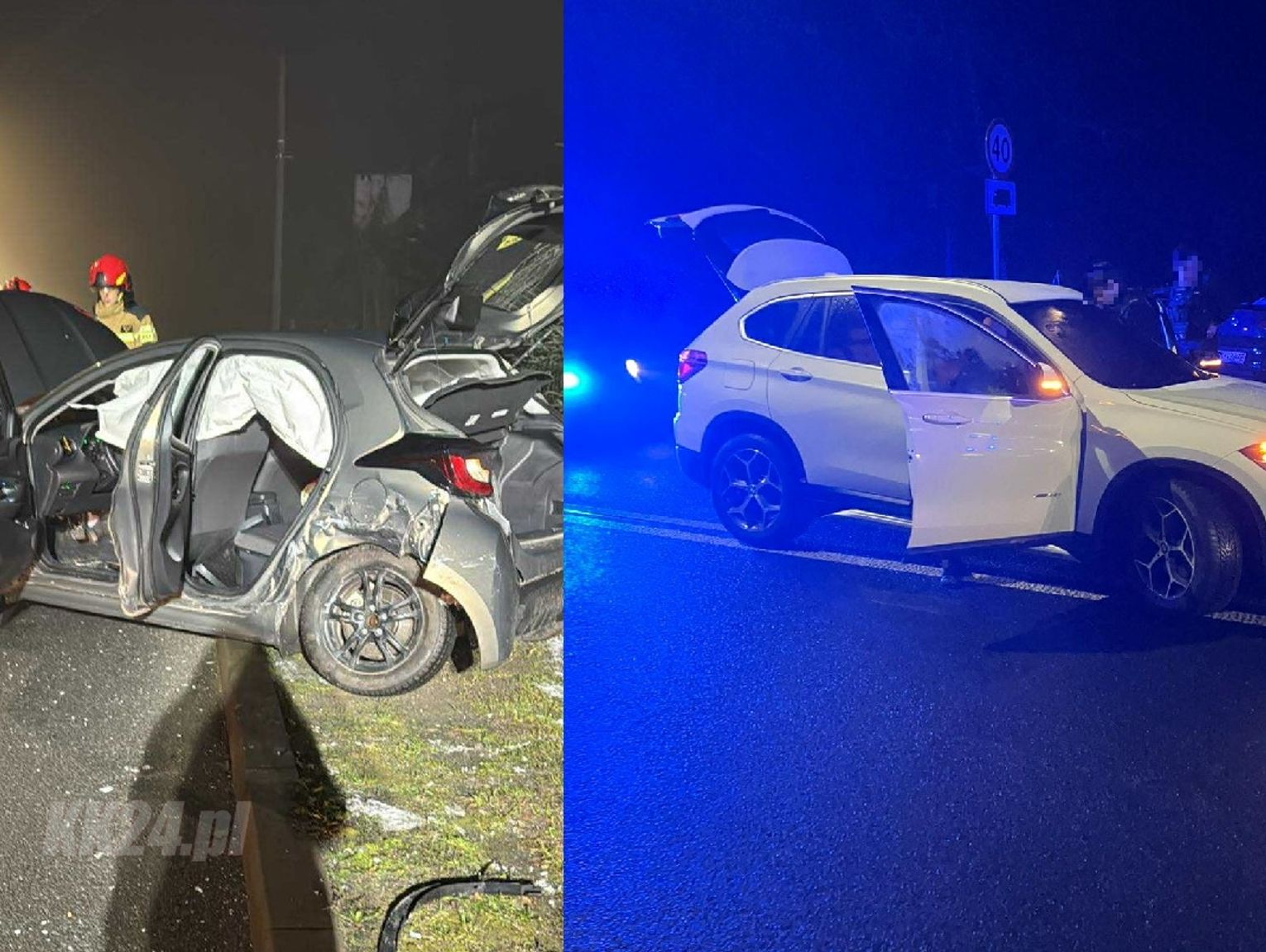 Zjechał na przeciwległy pas ruchu i doprowadził do czołówki. Obywatel Ukrainy wydmuchał ponad dwa promile