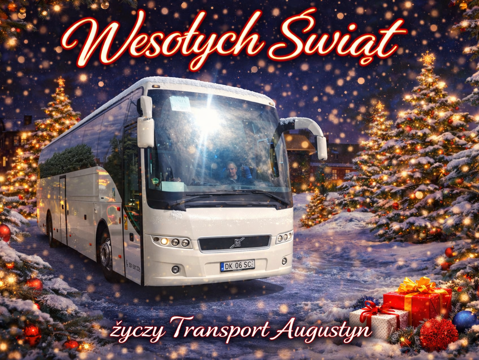 Życzenia bożonarodzeniowe i noworoczne firmy Transport Augustyn dla Czytelników KK24.pl
