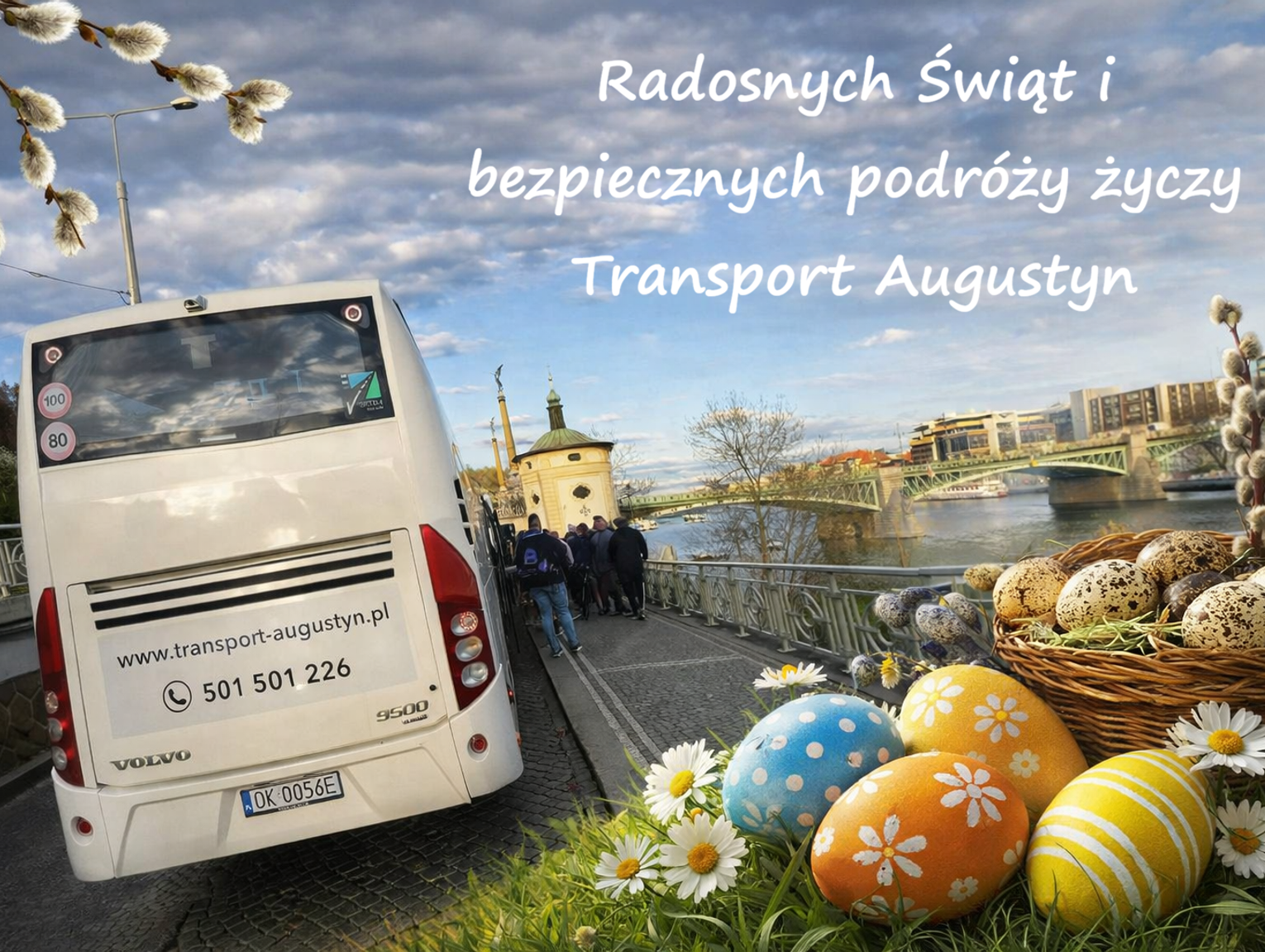 Życzenia wielkanocne firmy Transport Augustyn dla Czytelników KK24.pl