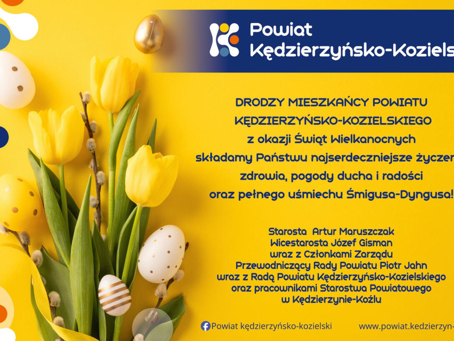 Życzenia Wielkanocne władz Powiatu Kędzierzyńsko-Kozielskiego dla Czytelników KK24.pl