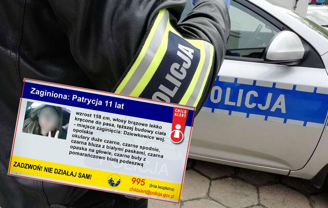 11-letnia Patrycja odnaleziona cała i zdrowa. Służby odwołały Child Alert. Zatrzymany 24-latek