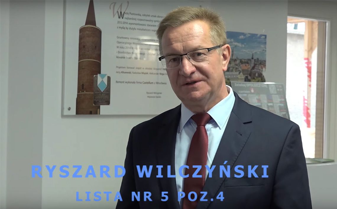 30 lat w służbie publicznej dla Opolszczyzny. Zobacz spot wyborczy Ryszarda Wilczyńskiego