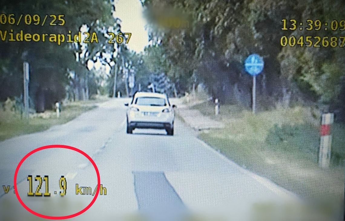 70-latek jechał w terenie zabudowanym z prędkością 121 km/h. Stracił prawo jazdy na trzy miesiące