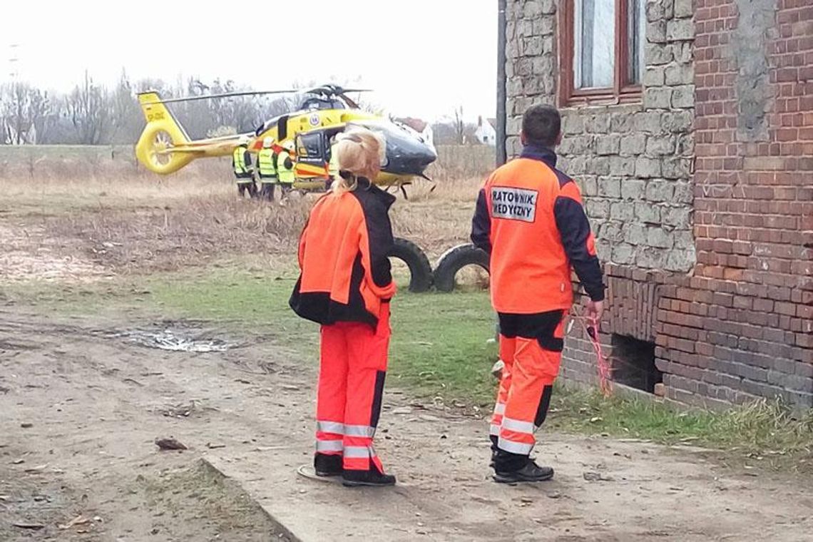 Akcja ratunkowa z udziałem śmigłowca medycznego w Koźlu Porcie. Na pomoc było za późno