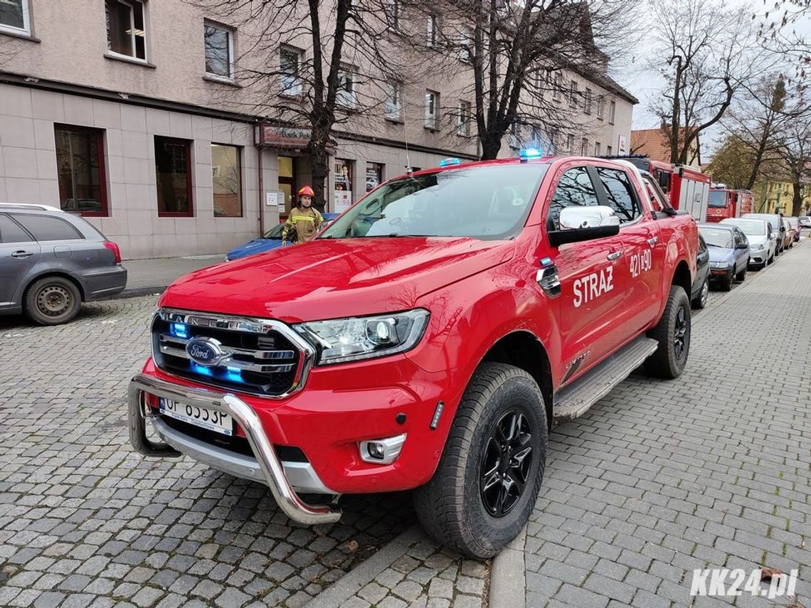 Alarm pożarowy w banku na placu Wolności. Interweniowali strażacy