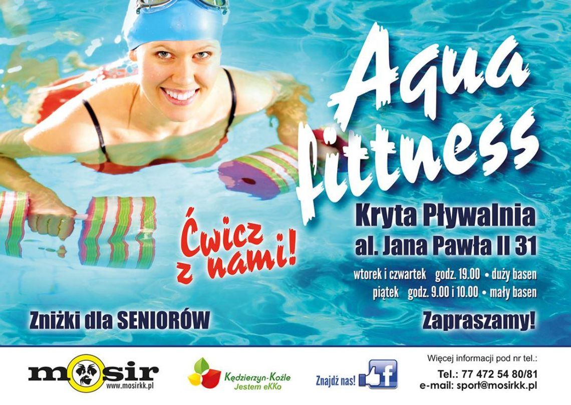 Aqua fitness na krytej pływalni w Kędzierzynie-Koźlu. MOSiR zaprasza do udziału w zajęciach