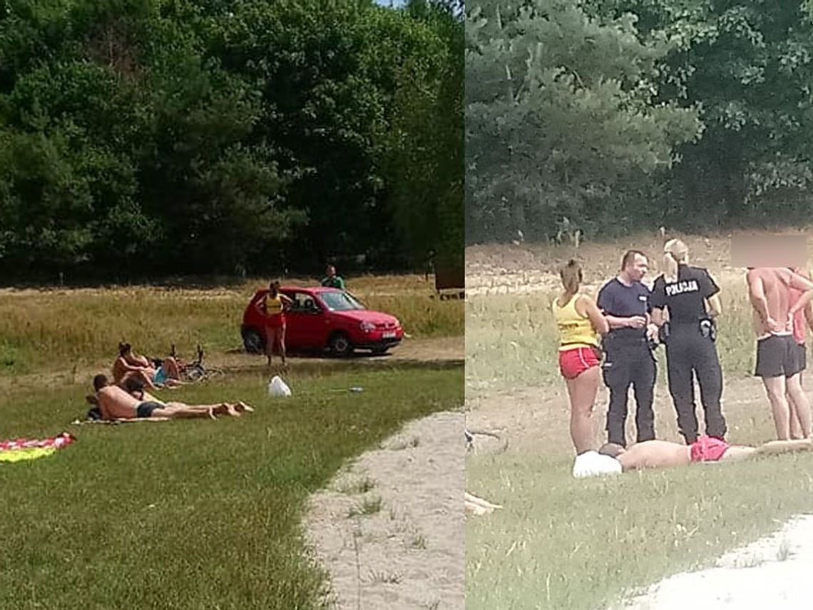 Auto zaczęło staczać się na ludzi plażujących w Dębowej. Mogło dojść do tragedii