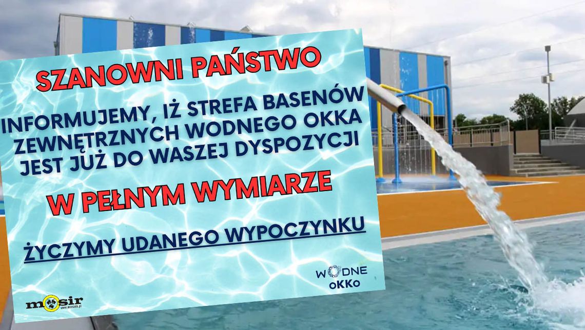 Basen zewnętrzny na Wodnym oKKu znów dostępny dla mieszkańców! Woda została oczyszczona i przebadana