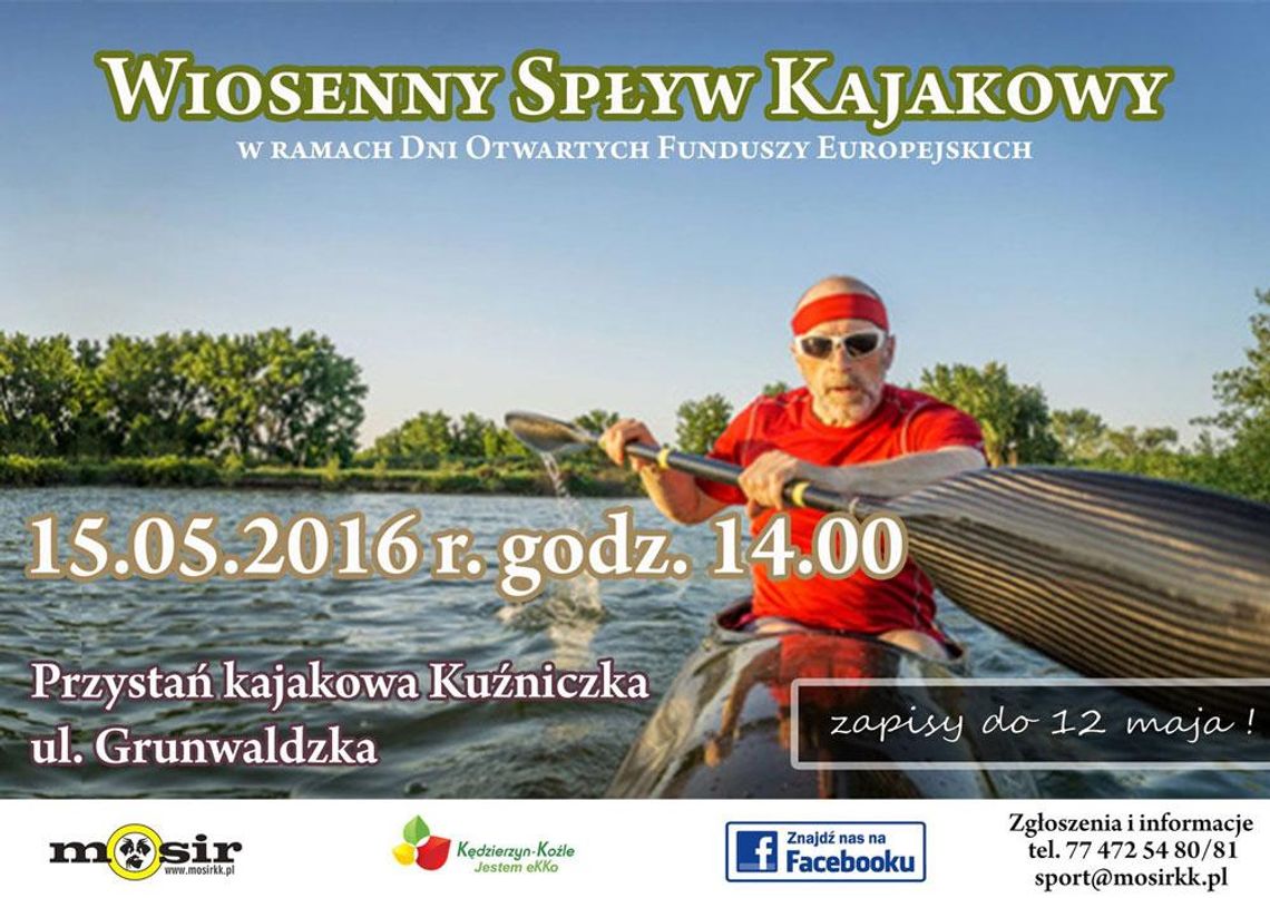 Bezpłatny spływ kajakowy z przystani "Kuźniczka" do "Starej Odry". Zapisy już trwają