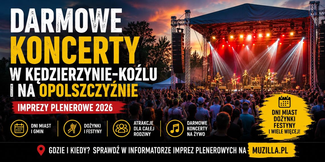 Darmowe koncerty w Kędzierzynie-Koźlu i na Opolszczyźnie. Gdzie szukać imprez plenerowych? Darmowe koncerty w Kędzierzynie-Koźlu i na Opolszczyźnie. Gdzie szukać imprez plenerowych?