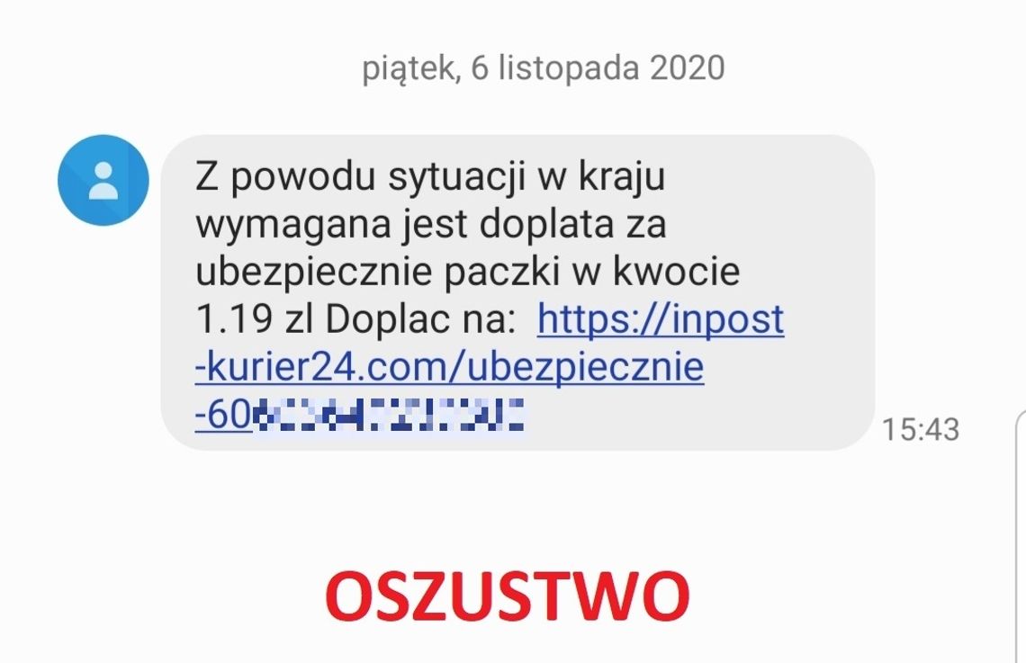 Dopłata za dostarczenie lub dezynfekcję paczki. Mieszkanka powiatu straciła blisko 3 tysiące złotych