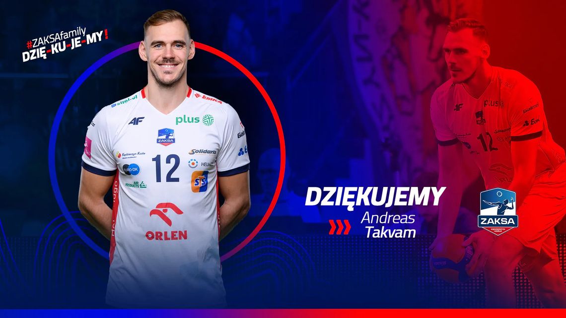 Drużyna żegna środkowego. Andreas Takvam opuszcza ZAKSĘ