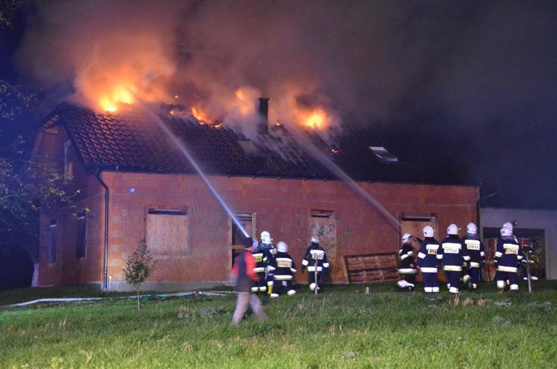 Duże straty po wczorajszym pożarze w Borzysławicach. Dom był gotowy do zamieszkania
