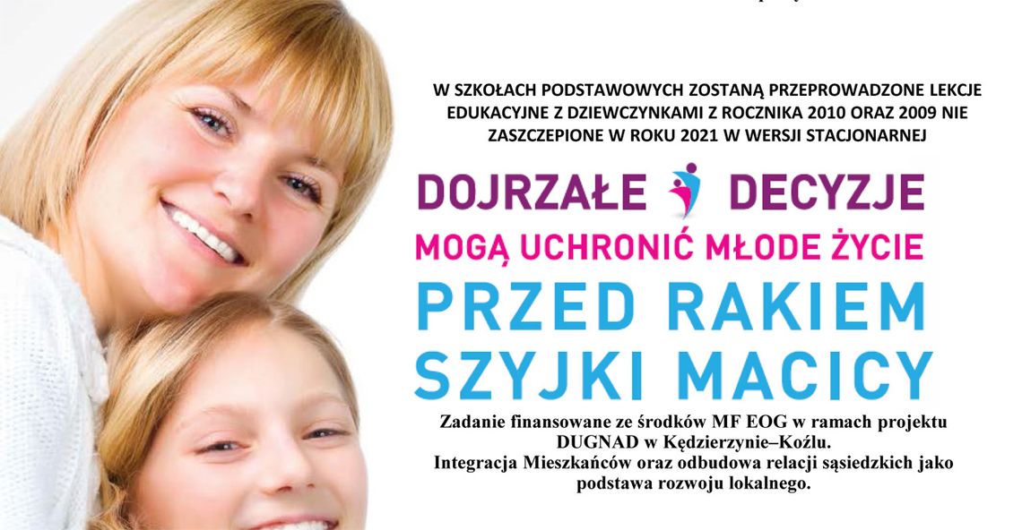 Dziewczynki z Kędzierzyna-Koźla będą bezpłatnie szczepione przeciwko wirusowi HPV