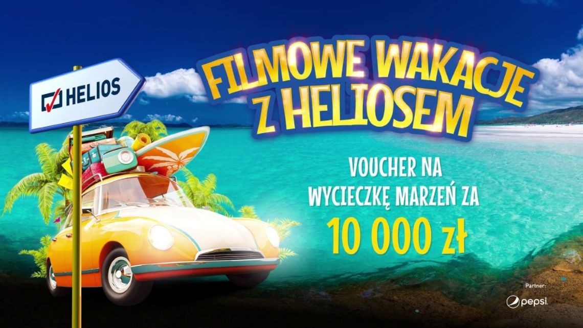 Filmowe wakacje w kinie Helios. Weź udział w konkursie i zgarnij voucher na wycieczkę marzeń