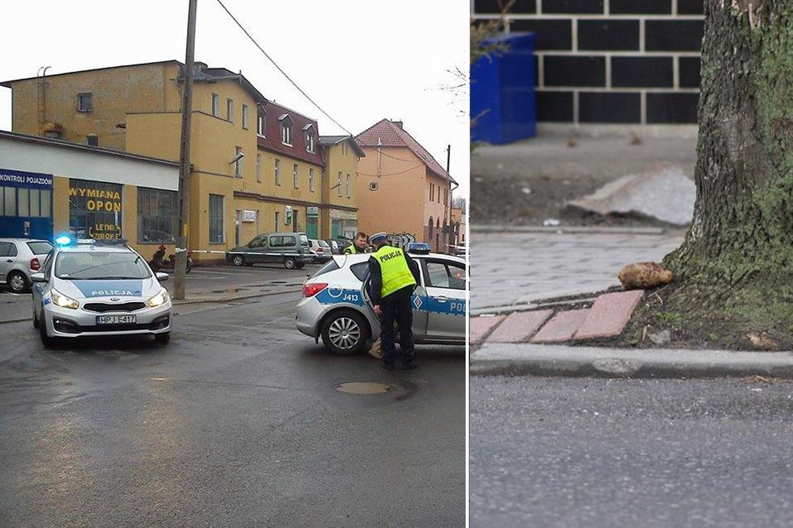 Granat na ulicy Piastowskiej. Policjantom chciało go wręczyć dwóch mężczyzn. Wezwani saperzy