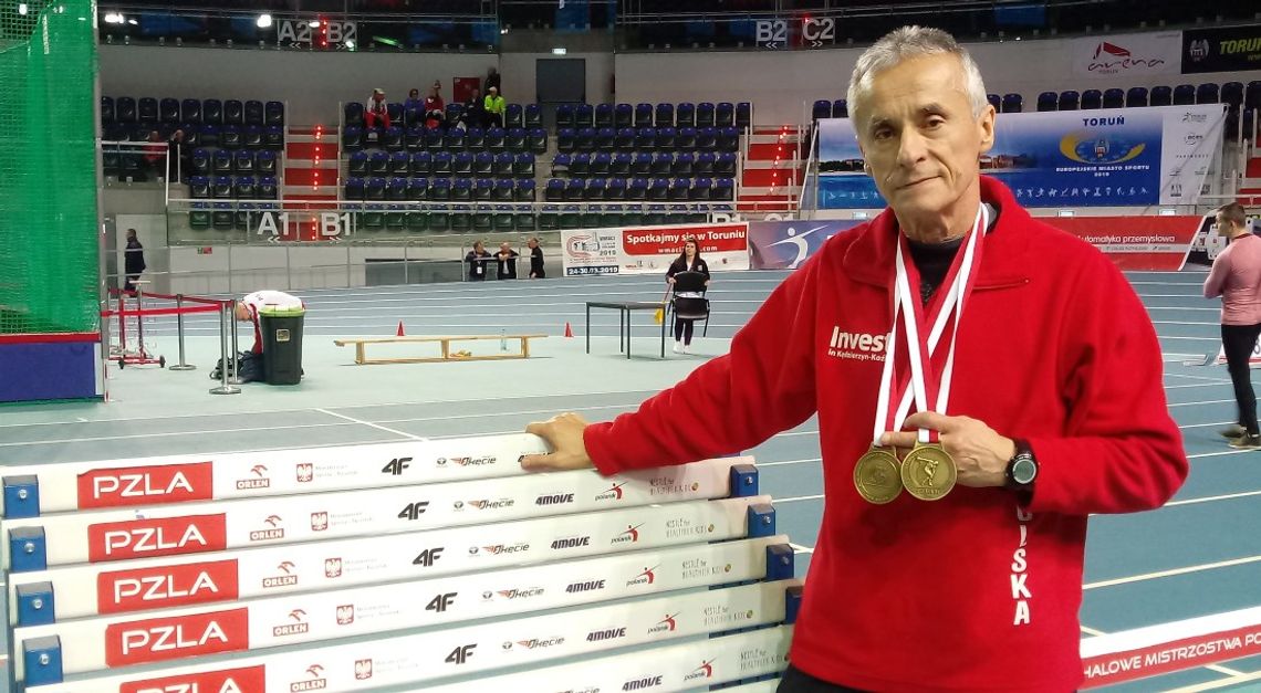 Henryk Szymura z Kędzierzyna-Koźla podwójnym Mistrzem Polski w lekkoatletyce