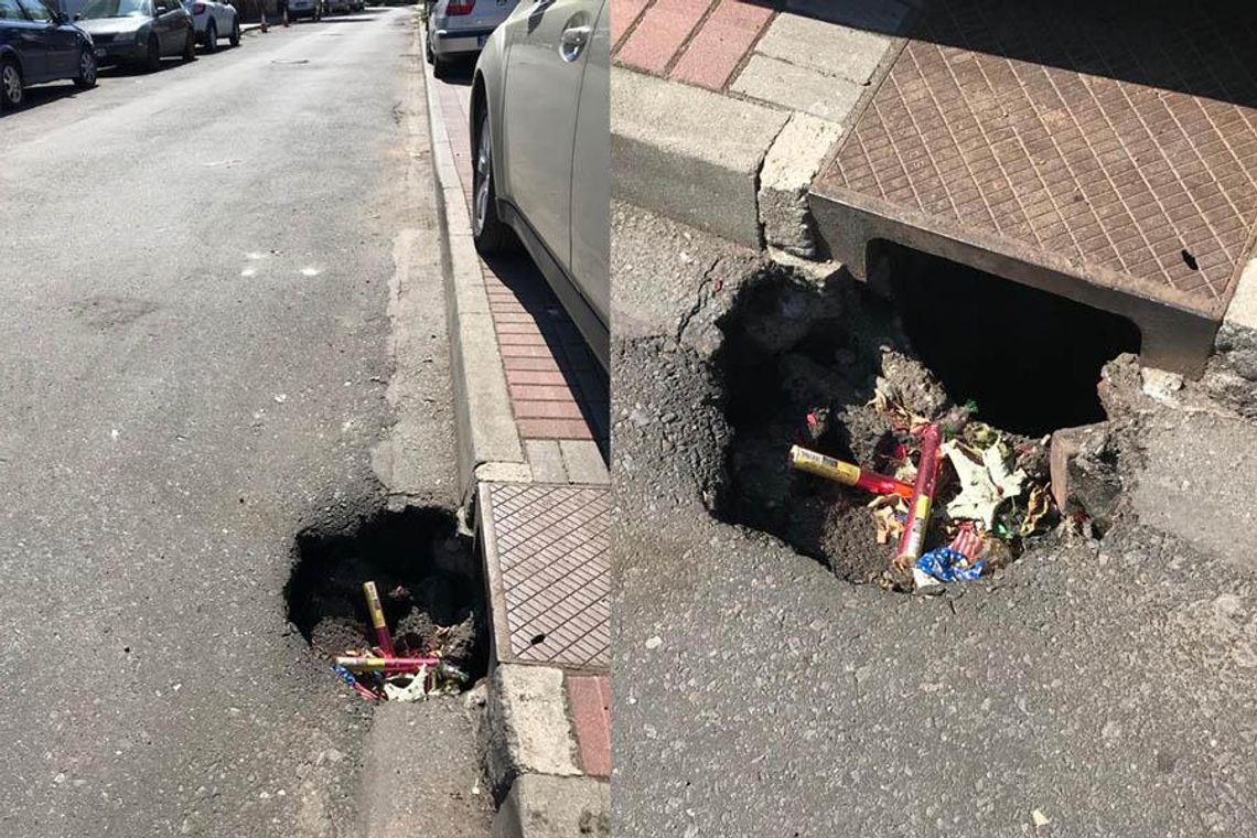 Interwencja czytelników: na Matejki zapadła się jezdnia. "W końcu ktoś wpadnie"