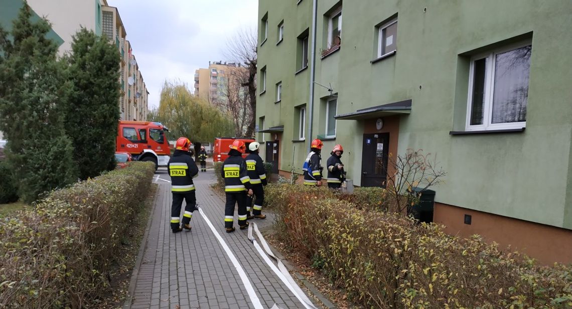 Interwencja w bloku przy ulicy 11 Listopada. Ktoś rozlał gaz w piwnicy