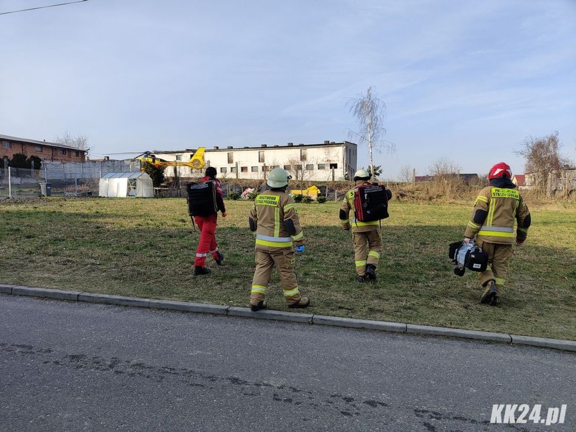 Karetka z Głubczyc i śmigłowiec z Opola. Dziecko potrzebowało pilnej pomocy. Służby ratunkowe interweniowały Reńskiej Wsi