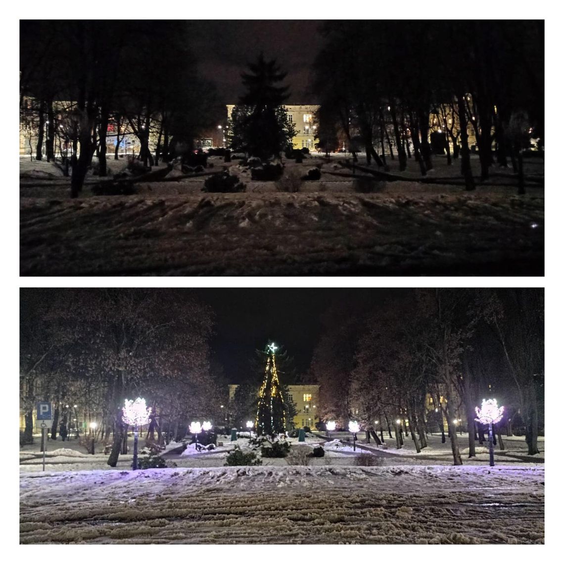 Kędzierzyn-Koźle solidaryzuje się z Ukrainą. Na godzinę wyłączono świąteczną iluminację
