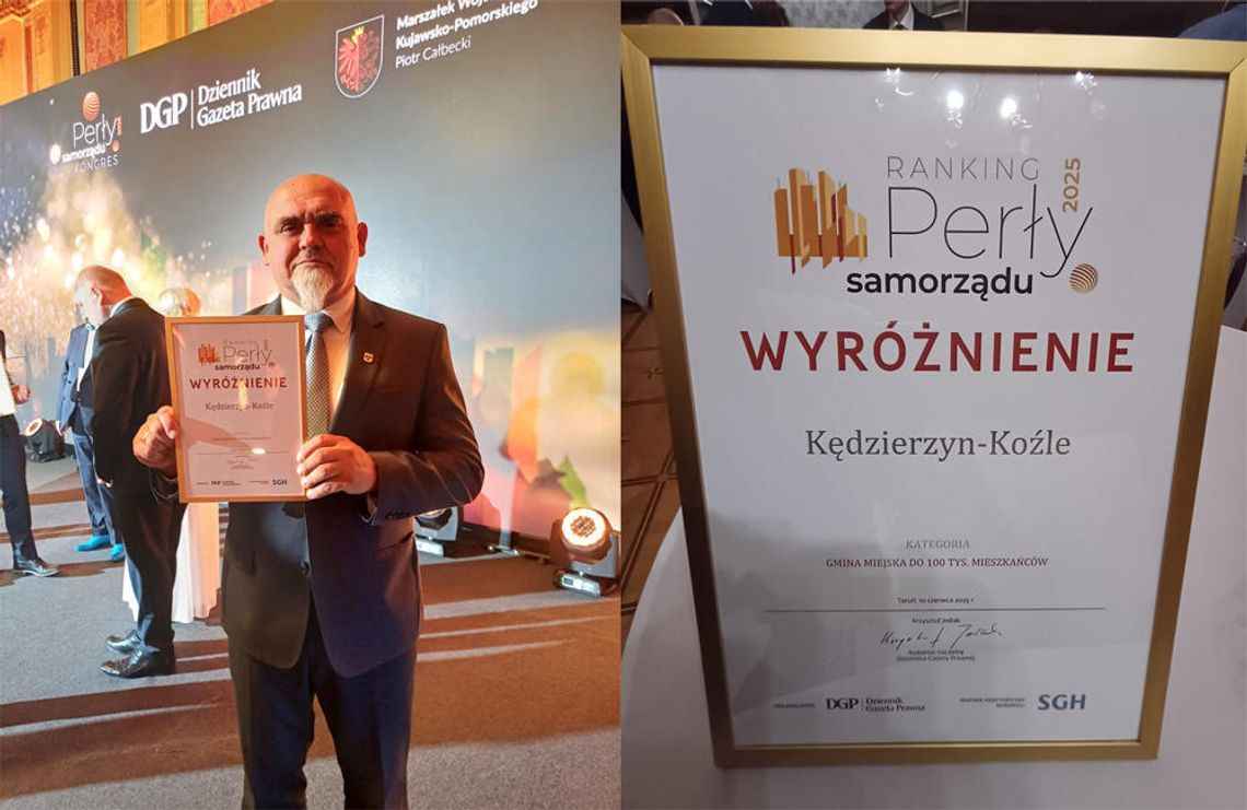 Kędzierzyn-Koźle wyróżniony w rankingu „Perły Samorządu 2025”. Mamy piąte miejsce wśród średnich miast