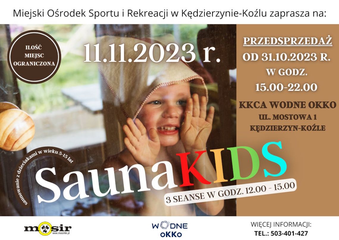 Kolejna odsłona SaunaKids w Wodnym oKKu już w sobotę. Specjalne seanse dla dzieci i młodzieży