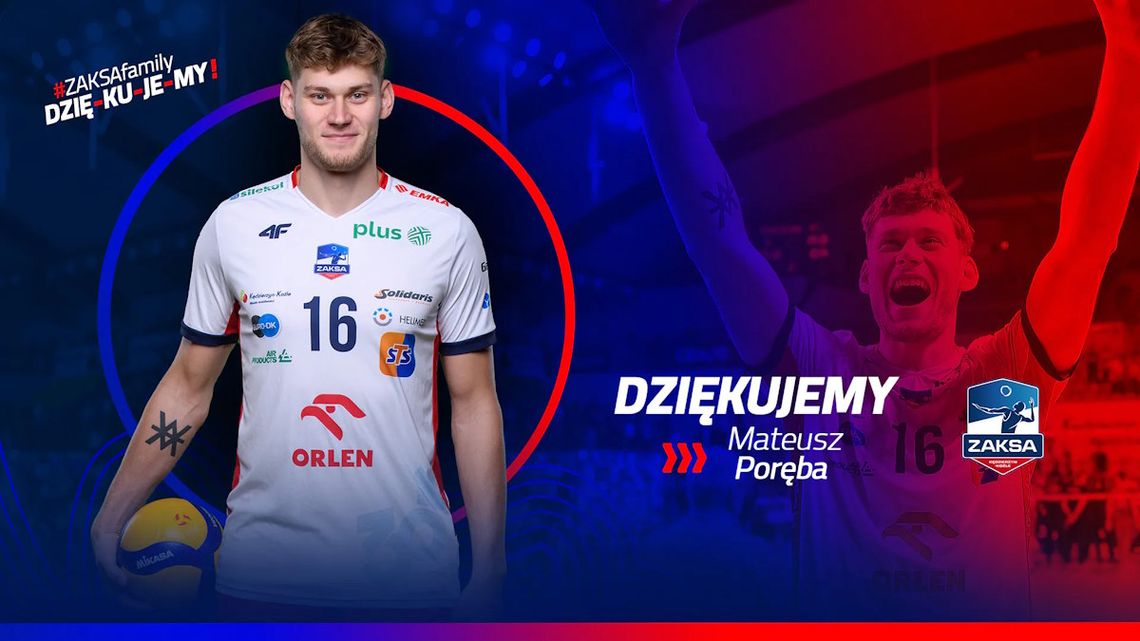 Kolejne odejście z ZAKSY Kędzierzyn-Koźle. Z klubem pożegnał się Mateusz Poręba