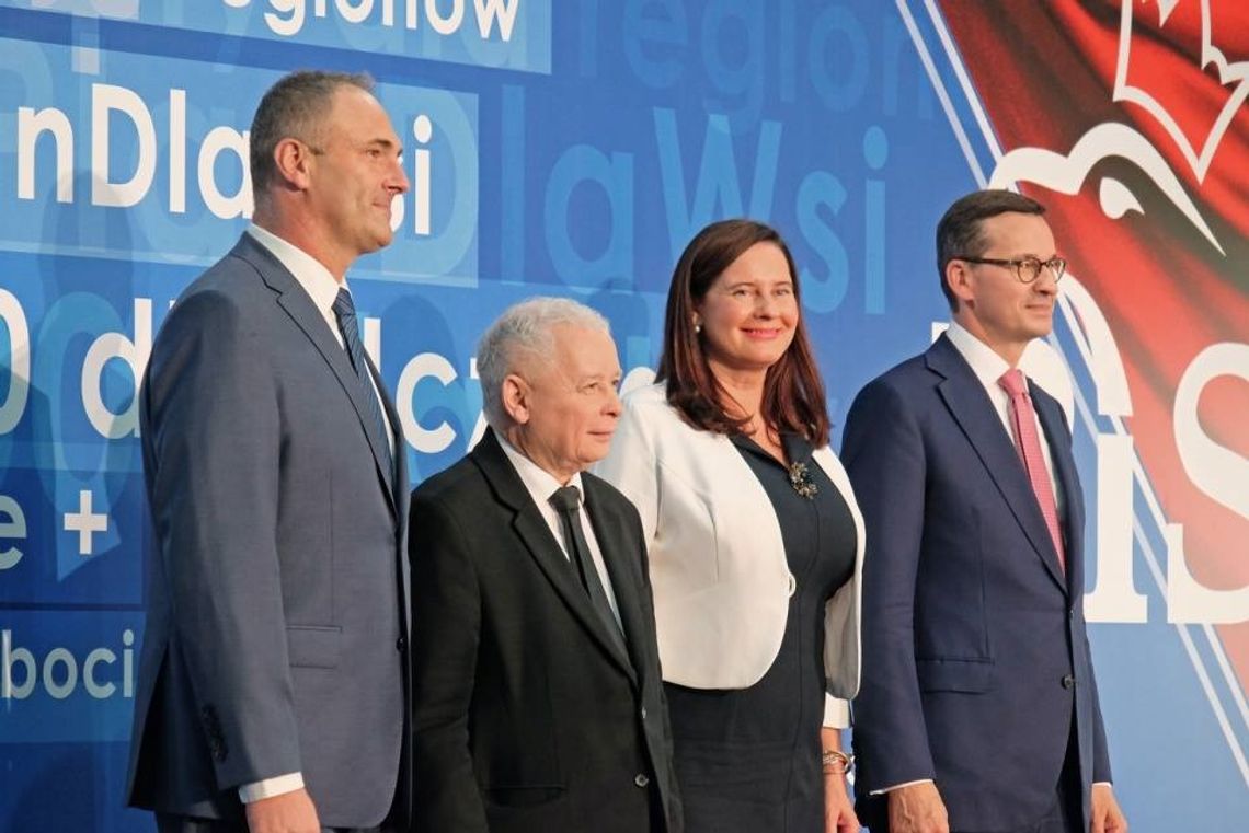 Konwencja samorządowa PiS. Jarosław Kaczyński i premier Morawiecki wsparli kandydatów