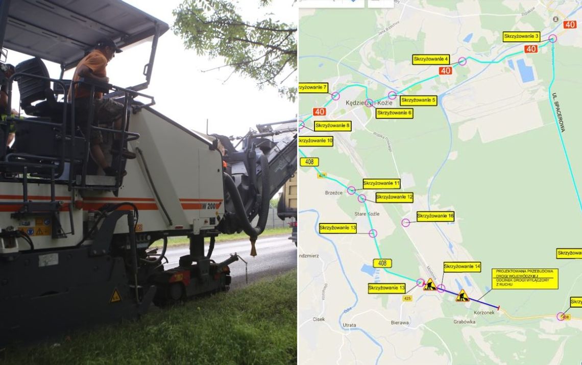 Koszmar kierowców na drodze wojewódzkiej nr 408: objazd może obowiązywać do końca roku [MAPKA]