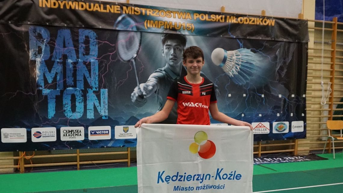 Kristoph Paczuła z MMKS-u Kędzierzyn-Koźle zagrał w Mistrzostwach Polski Młodzików w badmintonie