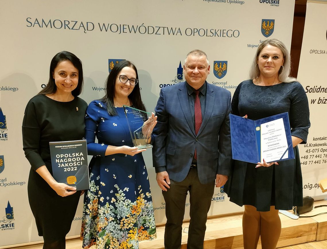 Miejska Biblioteka Publiczna w Kędzierzynie-Koźlu wyróżniona w konkursie Opolska Nagroda Jakości