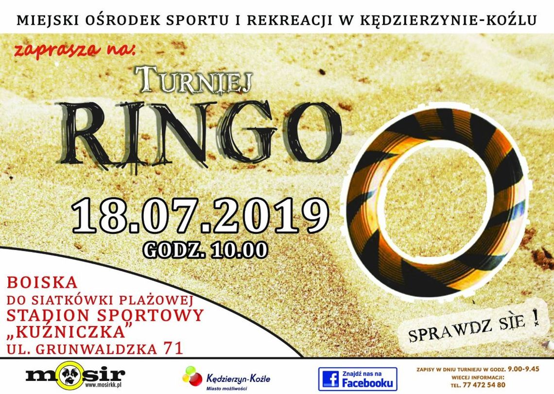 Miejski Ośrodek Sportu i Rekreacji zaprasza do udziału w wakacyjnym turnieju ringo