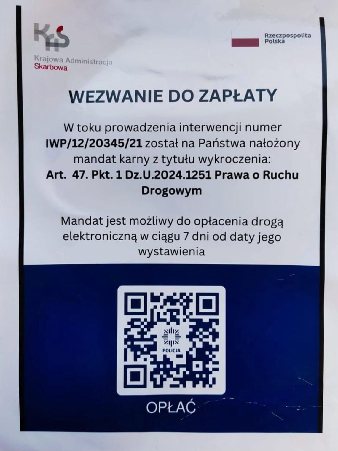 Mieszkańcy znajdują wezwania do zapłaty za wycieraczką. Oszuści podszywają się pod policjantów