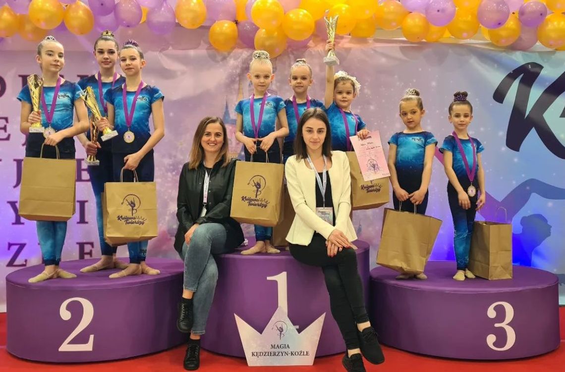 Młode gimnastyczki artystyczne z klubu "Magia" zdobyły kilkanaście medali na ogólnopolskich zawodach