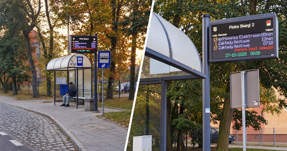 Na kolejnych przystankach łatwo sprawdzisz, kiedy przyjedzie autobus. MZK testuje nowe tablice