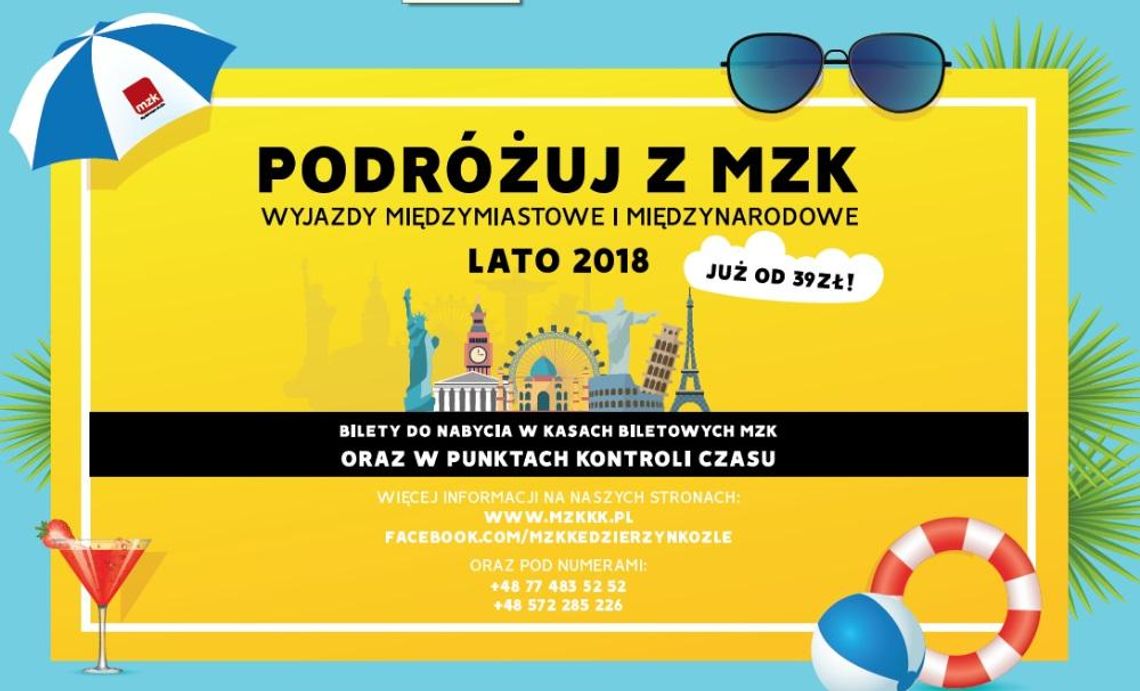 Nie masz planów na wakacje? Sprawdź międzymiastowy rozkład jazdy MZK na lato