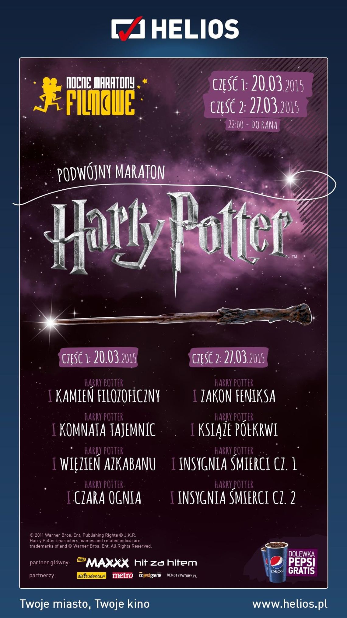 Nocne spotkanie z Harrym Potterem w kinie Helios. Przed nami druga część maratonu