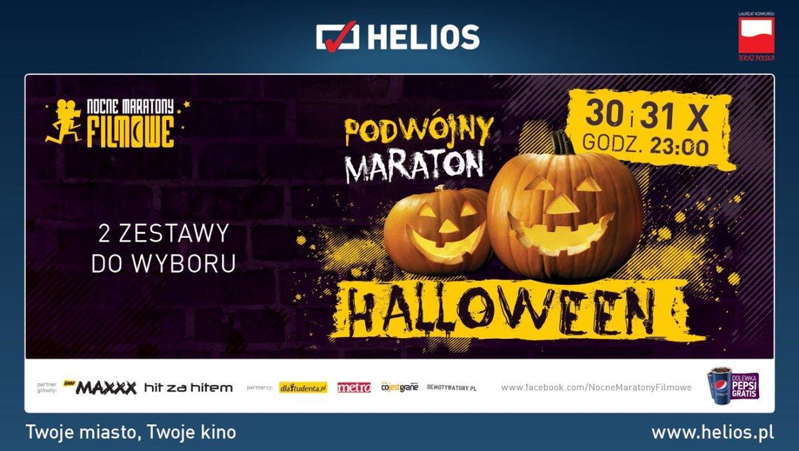 Nocny maraton filmowy Halloween w kinie Helios. Dwa zestawy filmów do wyboru