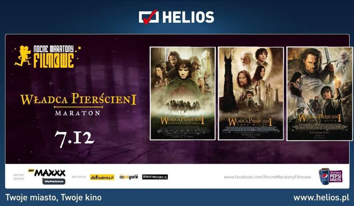 Nocny Maraton Filmowy Władcy Pierścienia w kędzierzyńskim Heliosie