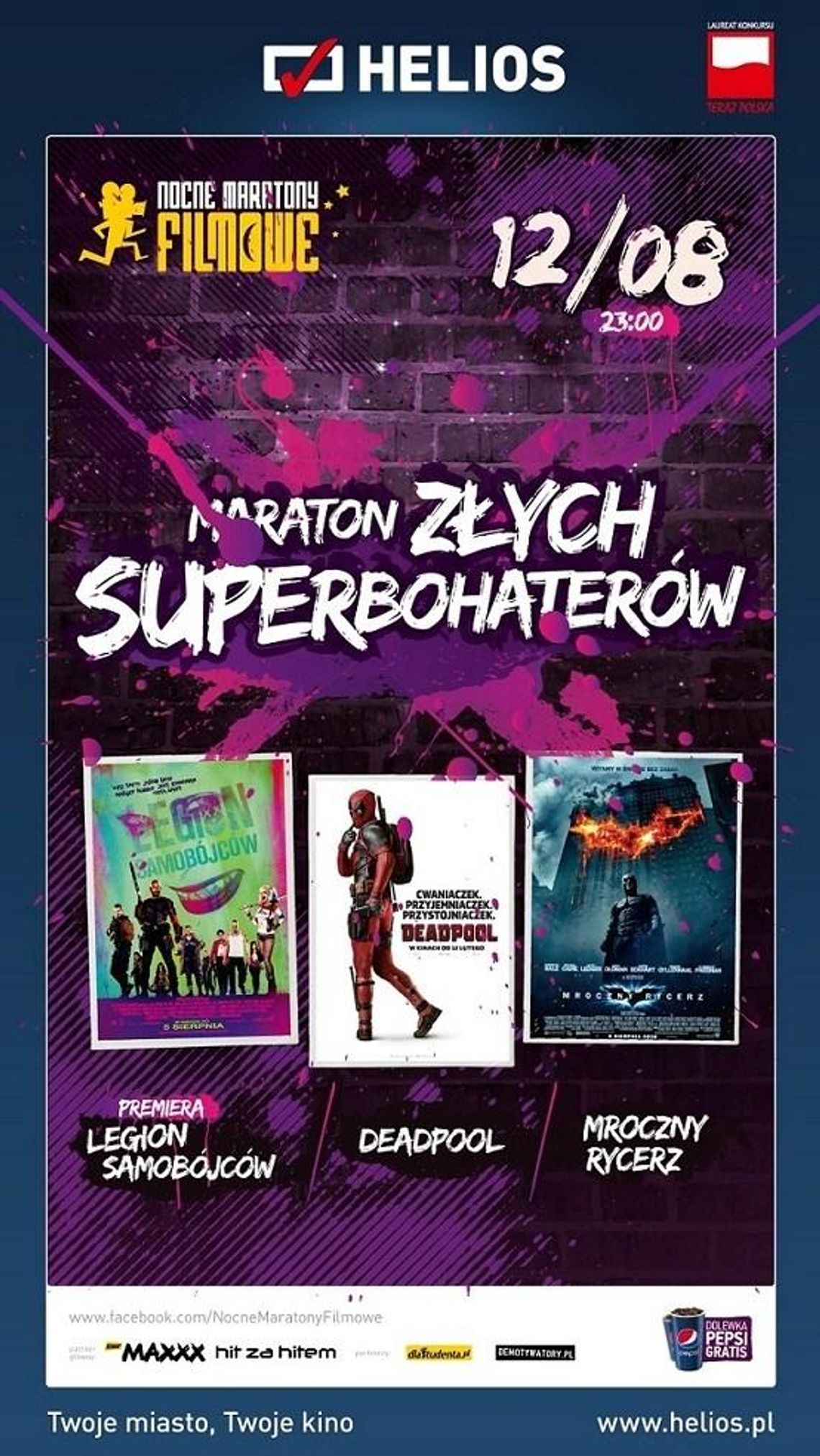 Nocny Maraton Filmowy złych superbohaterów w kinie Helios