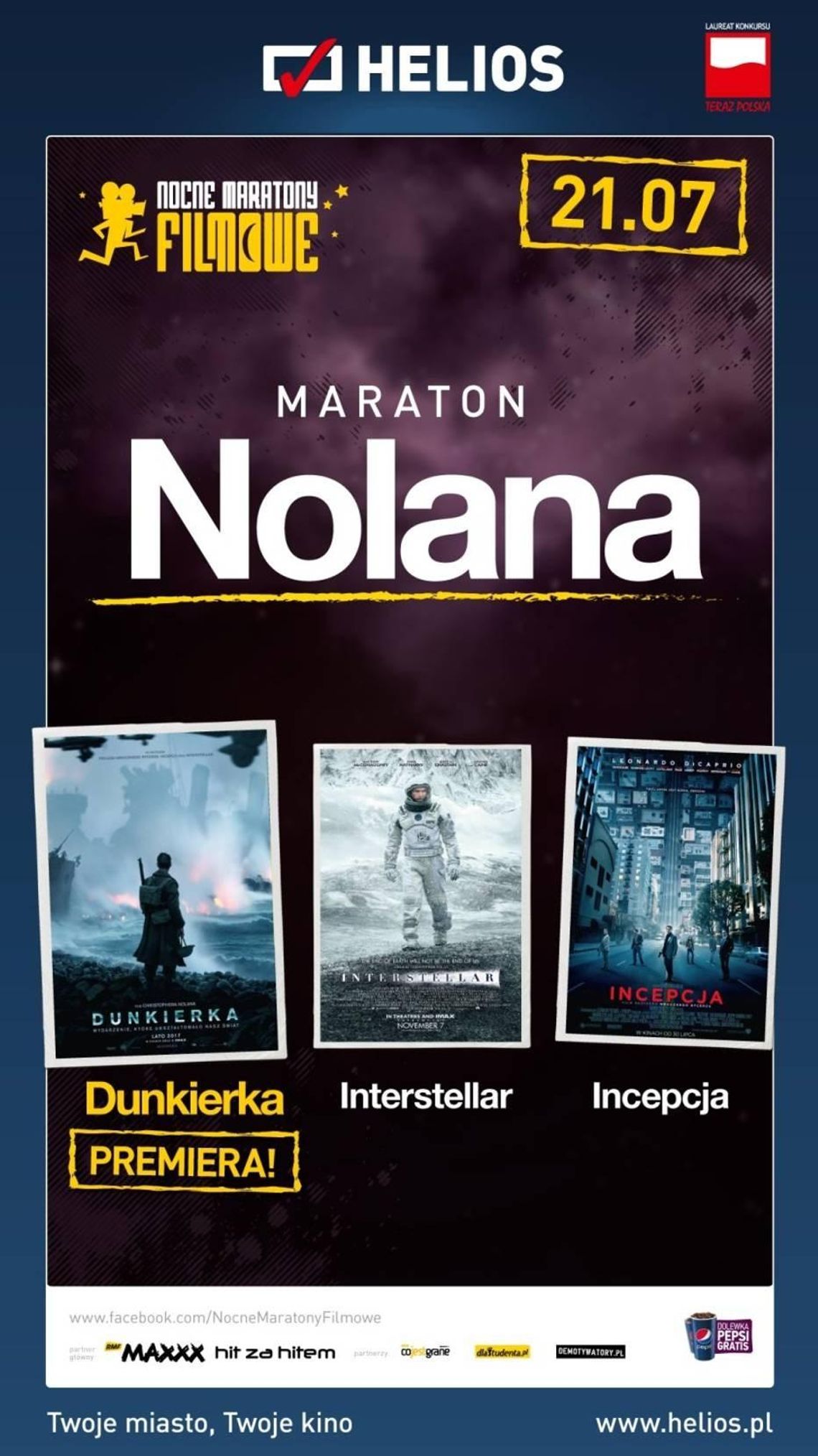 Nocny maraton z filmami Christophera Nolana w kinie Helios